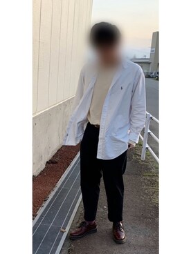 「Dr. Martens（ドクターマーチン）のDR.MARTENS / ドクターマーチン : WINGTIP BROGUE #（ドレスシューズ）」を使った、パグさん（メンズ・173cm）の秋コーディネート