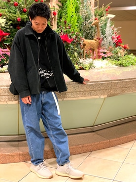 「LMCのアイテム（スウェット）」を使った、M T Iさん（メンズ・173cm）の冬コーディネート