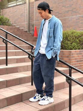 Nike ナイキ Huarache Type ハラチタイプ Bq5102 100 Summit White University Redを使った人気ファッションコーディネート Wear