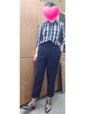 「Grooming Korea（-）のアイテム（サンダル、シルバー系）」を使った、Hs.cさん（レディース・166cm）の秋コーディネート