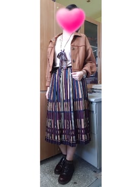 「アイテム（チャーム）」を使った、Hs.cさん（レディース・166cm）の秋コーディネート