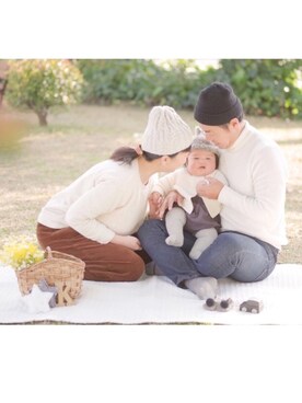 「URBAN RESEARCH ROSSO WOMEN（アーバンリサーチ　ロッソ）のアイテム（帽子）」を使った、mocoさん（レディース・160cm）の冬コーディネート