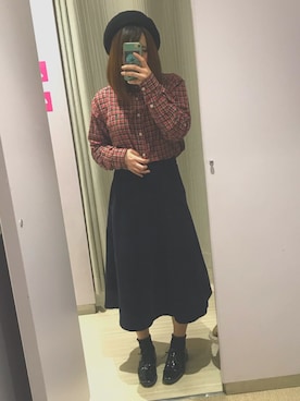 「LOWRYS FARM（ローリーズファーム）のアイテム（ムートンコート）」を使った、Mさん（レディース・153cm）の冬コーディネート