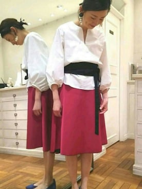 「バルーンスリーブ」｜rankaさん（レディース・159cm）の春コーディネート