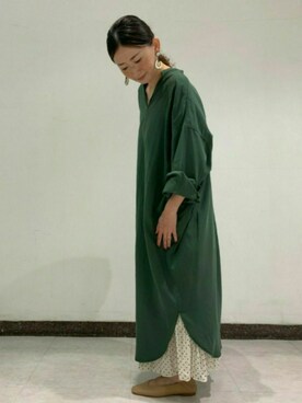 「アダムエロペ」｜「アイテム（ワンピース/ドレス）」を使った、rankaさん（レディース・159cm）の秋コーディネート