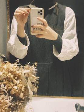 「UNIQLO（ユニクロ）のエクストラファインメリノリブタートルネックセーター（長袖）（ニット/セーター）」を使った、折目さん（レディース・160cm）の秋コーディネート