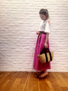 NAGASE RIRIKAさん（レディース・160cm）の夏コーディネート