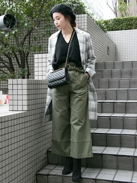 NAGASE RIRIKAさん（レディース・160cm）の冬コーディネート