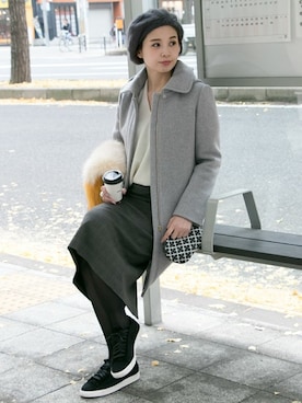 NAGASE RIRIKAさん（レディース・160cm）の冬コーディネート