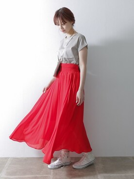 NAGASE RIRIKAさん（レディース・160cm）の春コーディネート