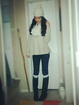 「Rue21のアイテム（バックパック/リュック、ベージュ系）」を使った、Paulina Sjöbergさん（レディース・175cm）の夏コーディネート