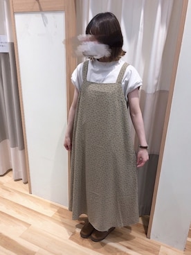 「Samansa Mos2 blue（サマンサモスモスブルー）のアイテム（トップス）」を使った、あらたきゆりなさん（レディース・156cm・20代）の夏コーディネート