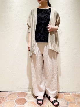 「BEARDSLEY」｜「アイテム（その他シューズ）」を使った、mayuko.iさん（レディース・162cm）の夏コーディネート