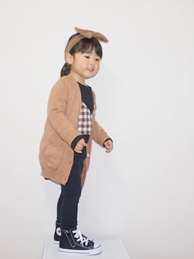 「アイテム（キャミソール）」を使った、kaoooyunaさん（キッズ・90cm）の春コーディネート