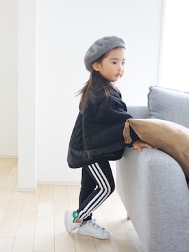 「COMME CA ISM（コムサイズム）のアイテム（その他アウター）」を使った、kaoooyunaさん（キッズ・100cm）の秋コーディネート