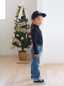 「コーデュロイキャップ」｜kaoooyunaさん（キッズ・100cm）の秋コーディネート