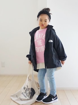 「レイヤードstyle」｜「アイテム（ナイロンジャケット）」を使った、kaoooyunaさん（キッズ・110cm）の冬コーディネート