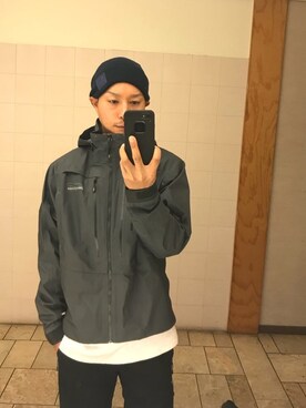 「Carhartt WIP（カーハートダブリューアイピー）のアイテム（ニットキャップ/ビーニー）」を使った、S.1989さん（メンズ・172cm）の冬コーディネート
