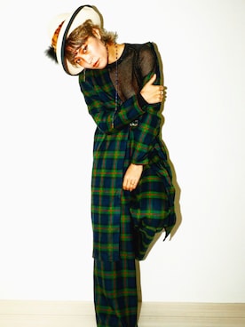 「SET UP」｜「アイテム（帽子）」を使った、Hal Hirataさん（レディース・162cm）の冬コーディネート