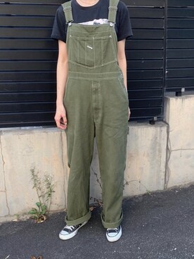 「アイテム（サロペット/オーバーオール）」を使った、hazukiさん（レディース・167cm・20代）の春コーディネート