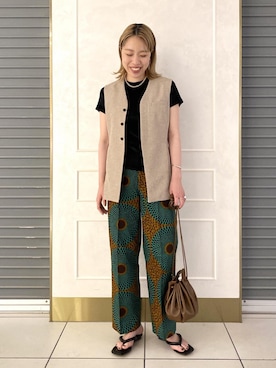 「MODERN WEAVING（モダンウィーヴィング）のアイテム」を使った、Hikariさん（レディース・164cm）の春コーディネート