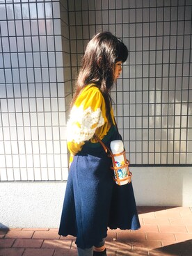 「アイテム（スカート）」を使った、Rin_rin_rin.さん（キッズ・128cm）の秋コーディネート