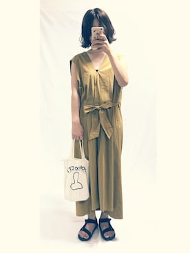 「note et silence （ノートエシロンス）のアイテム（ワンピース/ドレス）」を使った、虚構さんさん（レディース・154cm）の夏コーディネート