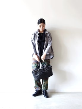 「ichi（イチ）のアイテム」を使った、YukiHondaさん（レディース・158cm）の冬コーディネート