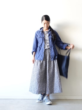 「ichi（イチ）のアイテム」を使った、YukiHondaさん（レディース・158cm）の春コーディネート