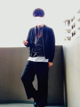 「COMME CA ISM（コムサイズム）のアイテム（ブルゾン）」を使った、Kさん（メンズ・185cm）の春コーディネート
