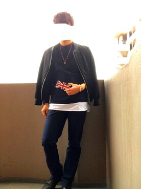 「COMME CA ISM（コムサイズム）のアイテム（ブルゾン）」を使った、Kさん（メンズ・185cm）の春コーディネート