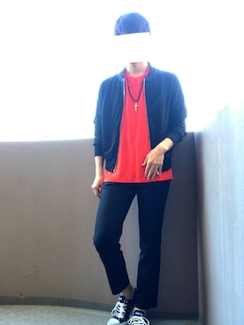 「COMME CA ISM（コムサイズム）のアイテム（ブルゾン）」を使った、Kさん（メンズ・185cm）の春コーディネート