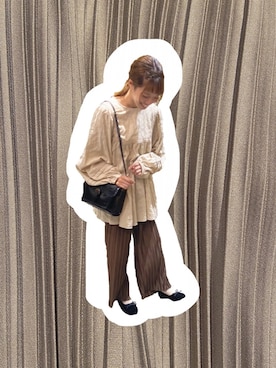 「秋のマイ旬スタイル」｜「アイテム（バレエシューズ）」を使った、わっこさん（レディース・153cm）の秋コーディネート