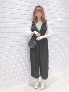 「Crisp（クリスプ）のアイテム（サロペット/オーバーオール）」を使った、Abbyさん（レディース・171cm）の春コーディネート