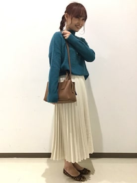 「SHIPS」｜「アイテム（バレエシューズ）」を使った、吉田さん（レディース・158cm）の秋コーディネート