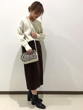 「SHIPS」｜吉田さん（レディース・158cm）の秋コーディネート