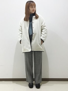 「SHIPS（シップス）のアイテム」を使った、吉田さん（レディース・158cm）の冬コーディネート