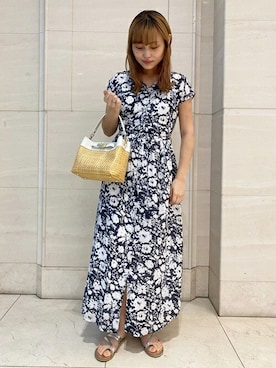 「SHIPS（シップス）のアイテム（サンダル）」を使った、吉田さん（レディース・158cm）の夏コーディネート