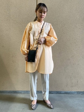 「アイテム（その他シューズ）」を使った、吉田さん（レディース・158cm）の冬コーディネート