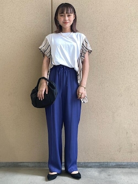 「SHIPS（シップス）のアイテム（ネックレス）」を使った、吉田さん（レディース・158cm）の秋コーディネート