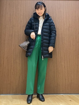 「SHIPS for women」｜「アイテム（ダウンジャケット/コート）」を使った、吉田さん（レディース・158cm）の冬コーディネート