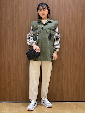 「HERMINAATHENS」｜吉田さん（レディース・158cm）の冬コーディネート