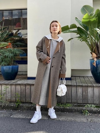 CLANE(クラネ)】ネップツィードリバーコート 11101-0022/NEP TWEED