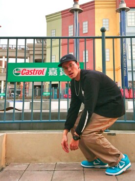 「ONLY（オンリー）のアイテム（帽子）」を使った、Byeさん（メンズ・180cm）の冬コーディネート