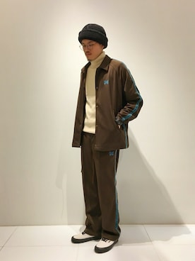 「BEAMS」｜「アイテム（スタジャン）」を使った、Byeさん（メンズ・180cm）の秋コーディネート