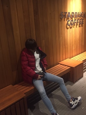 「TOMMY（トミー）のアイテム（ダウンジャケット/コート）」を使った、たーきー。さん（メンズ・165cm）の冬コーディネート