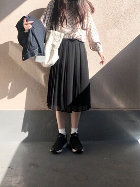 「Reebok（リーボック）のINSTAPUMP FURY（スニーカー）」を使った、yugaさん（レディース・158cm）の秋コーディネート
