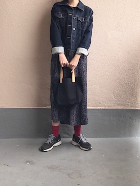「オシャレパッソ」｜「アイテム（デニムジャケット）」を使った、yugaさん（レディース・158cm）の秋コーディネート