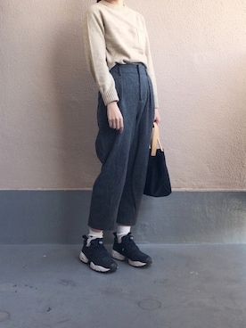 「Reebok（リーボック）のINSTAPUMP FURY（スニーカー）」を使った、yugaさん（レディース・158cm）の秋コーディネート