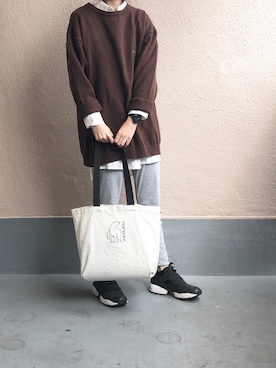 「Reebok（リーボック）のINSTAPUMP FURY（スニーカー）」を使った、yugaさん（レディース・158cm）の秋コーディネート